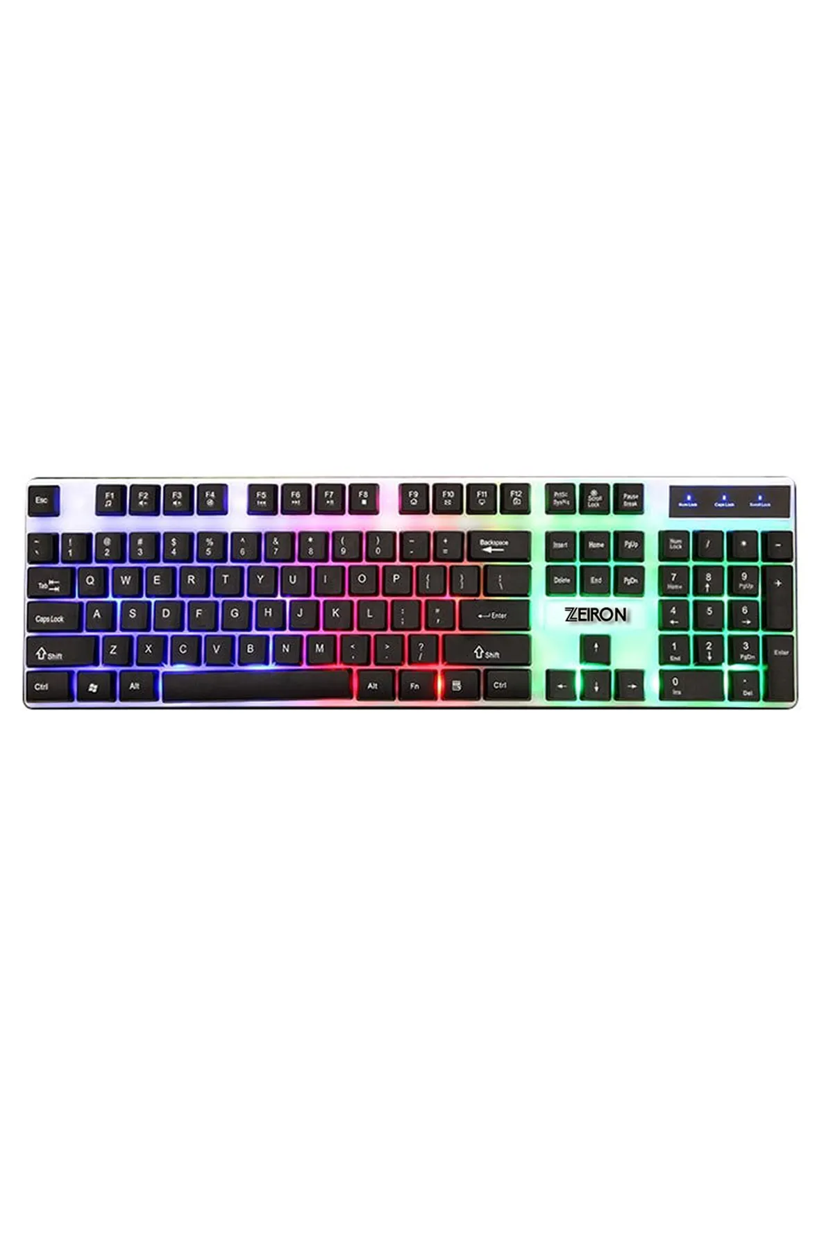 Zeiron T350 Suspansion Q Türkçe Işıklı RGB Klavye Mouse Set Siyah